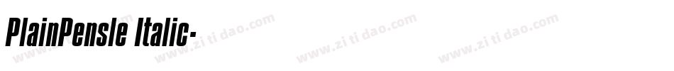 PlainPensle Italic字体转换